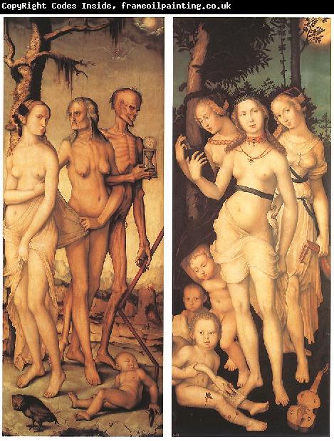 BALDUNG GRIEN, Hans Three Ages of Man and Three Graces
